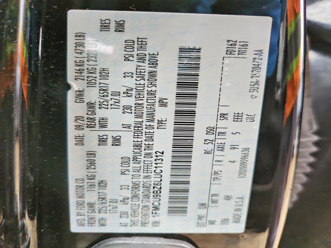 2020 Ford Escape Se Sport - zdjęcie 12