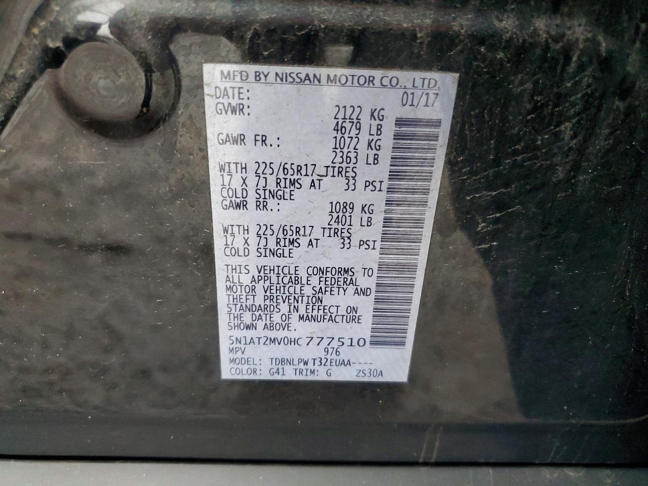 2017 Nissan Rogue Sv - zdjęcie 13