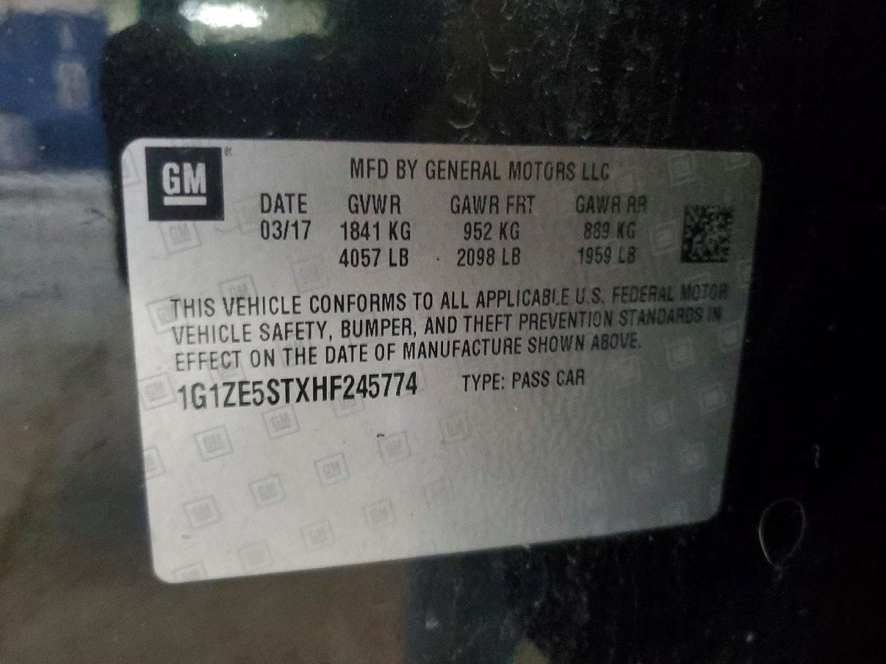 2017 Chevrolet Malibu Lt - zdjęcie 12