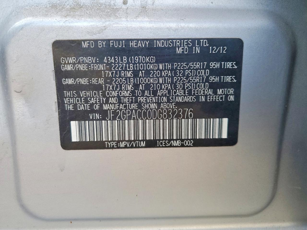 2013 Subaru Xv Crosstrek 2.0 Premium - zdjęcie 13