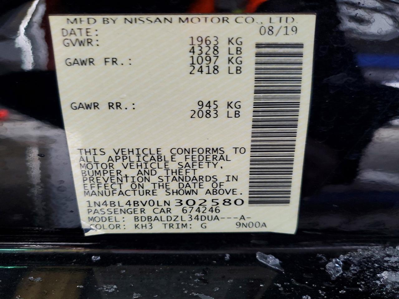 2020 Nissan Altima S - zdjęcie 12