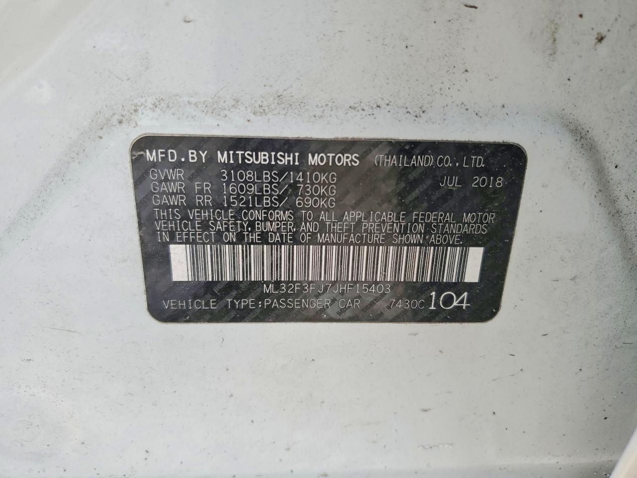 2018 Mitsubishi Mirage - zdjęcie 12