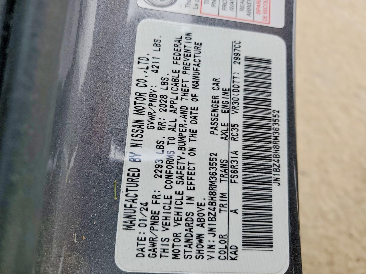 2024 Nissan Z Performance - zdjęcie 12