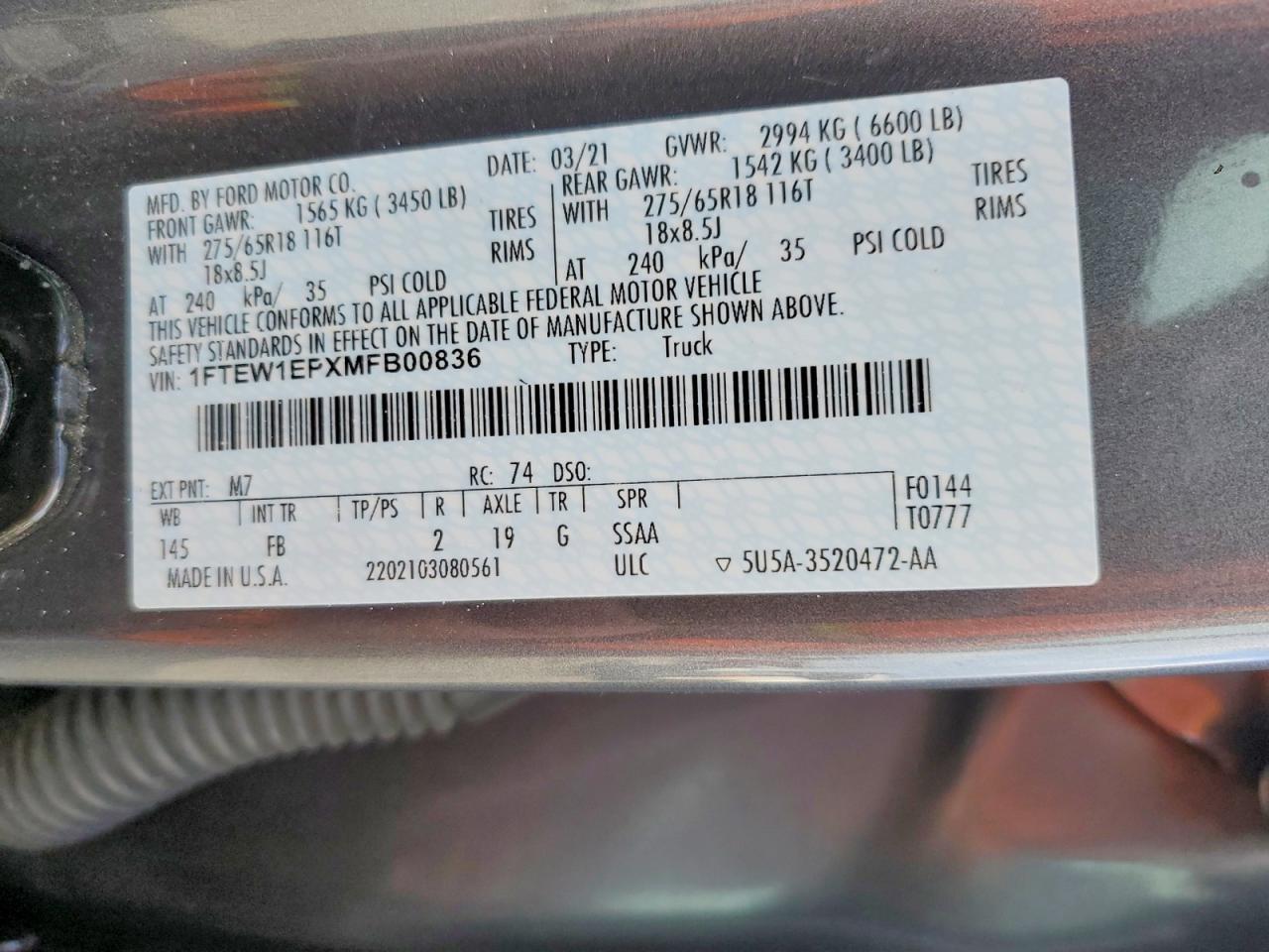 2021 Ford F150 Supercrew - zdjęcie 12