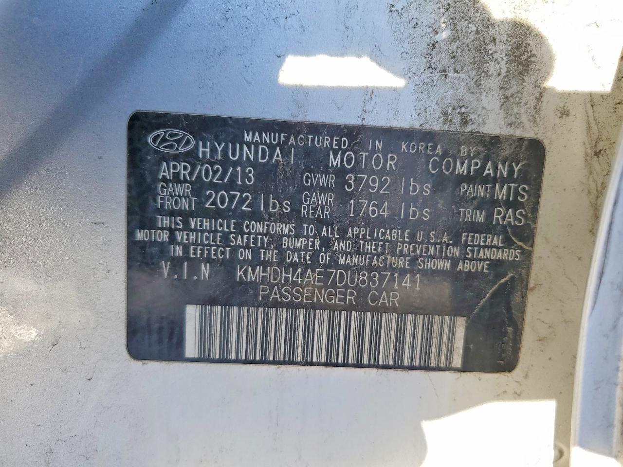 2013 Hyundai Elantra Gls - zdjęcie 12