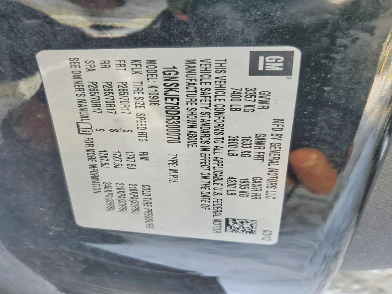 2013 Chevrolet Suburban K1500 Lt - zdjęcie 13