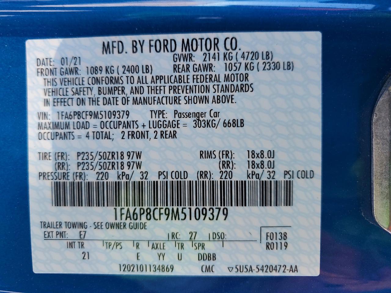 2021 Ford Mustang Gt - zdjęcie 13