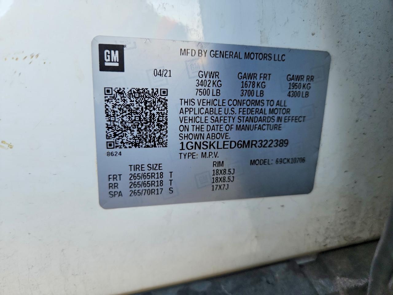 2021 Chevrolet Tahoe K1500 - zdjęcie 13