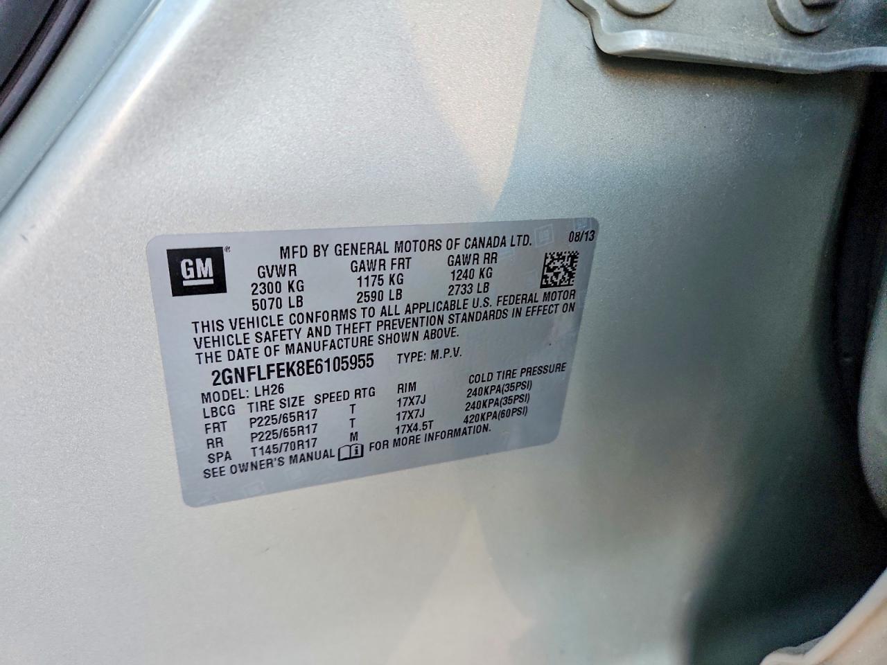 2014 Chevrolet Equinox Lt - zdjęcie 12