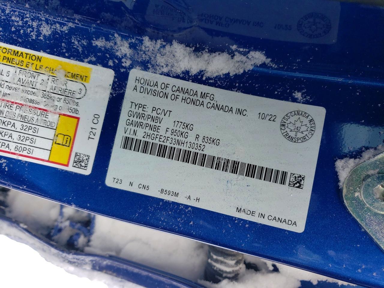 2022 Honda Civic Ex - zdjęcie 12