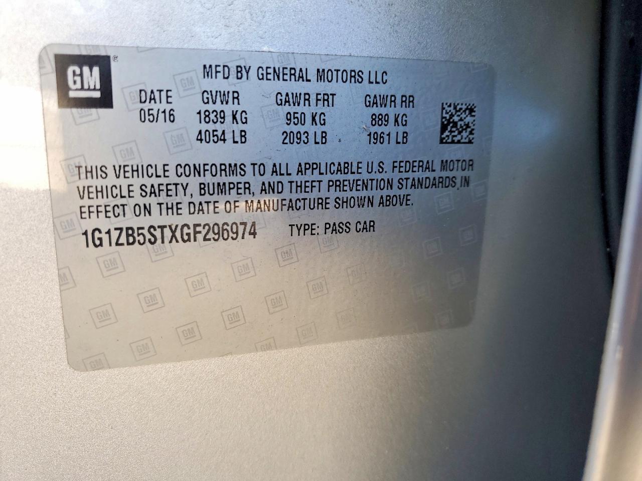 2016 Chevrolet Malibu Ls - zdjęcie 12