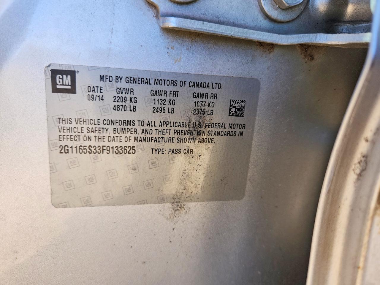 2015 Chevrolet Impala Ltz - zdjęcie 12