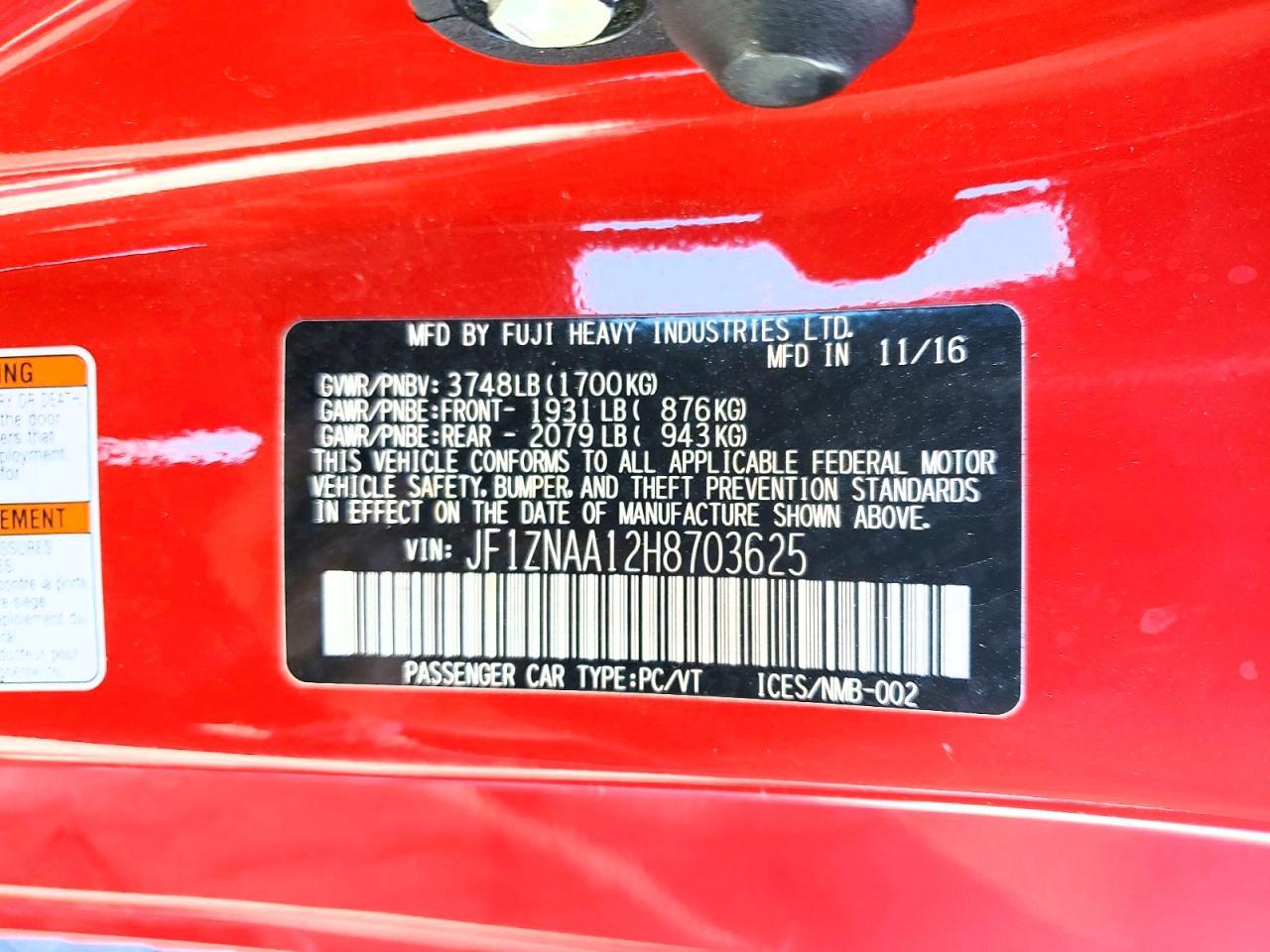 2017 Toyota 86 Base - zdjęcie 13