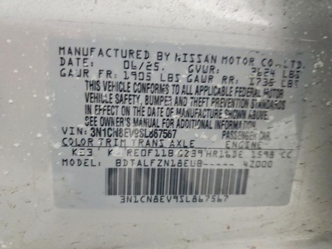 2025 Nissan Versa Sv - zdjęcie 12