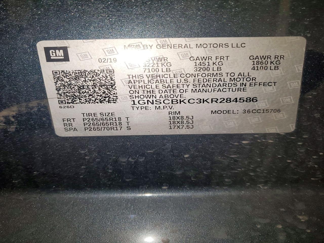 2019 Chevrolet Tahoe C1500 Lt - zdjęcie 13