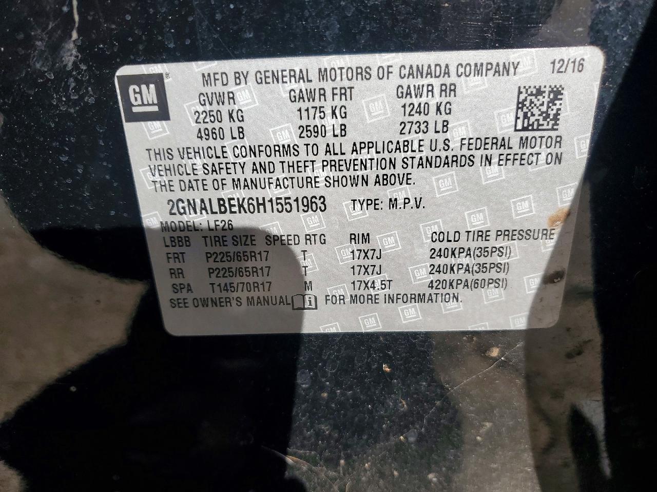 2017 Chevrolet Equinox Ls - zdjęcie 12