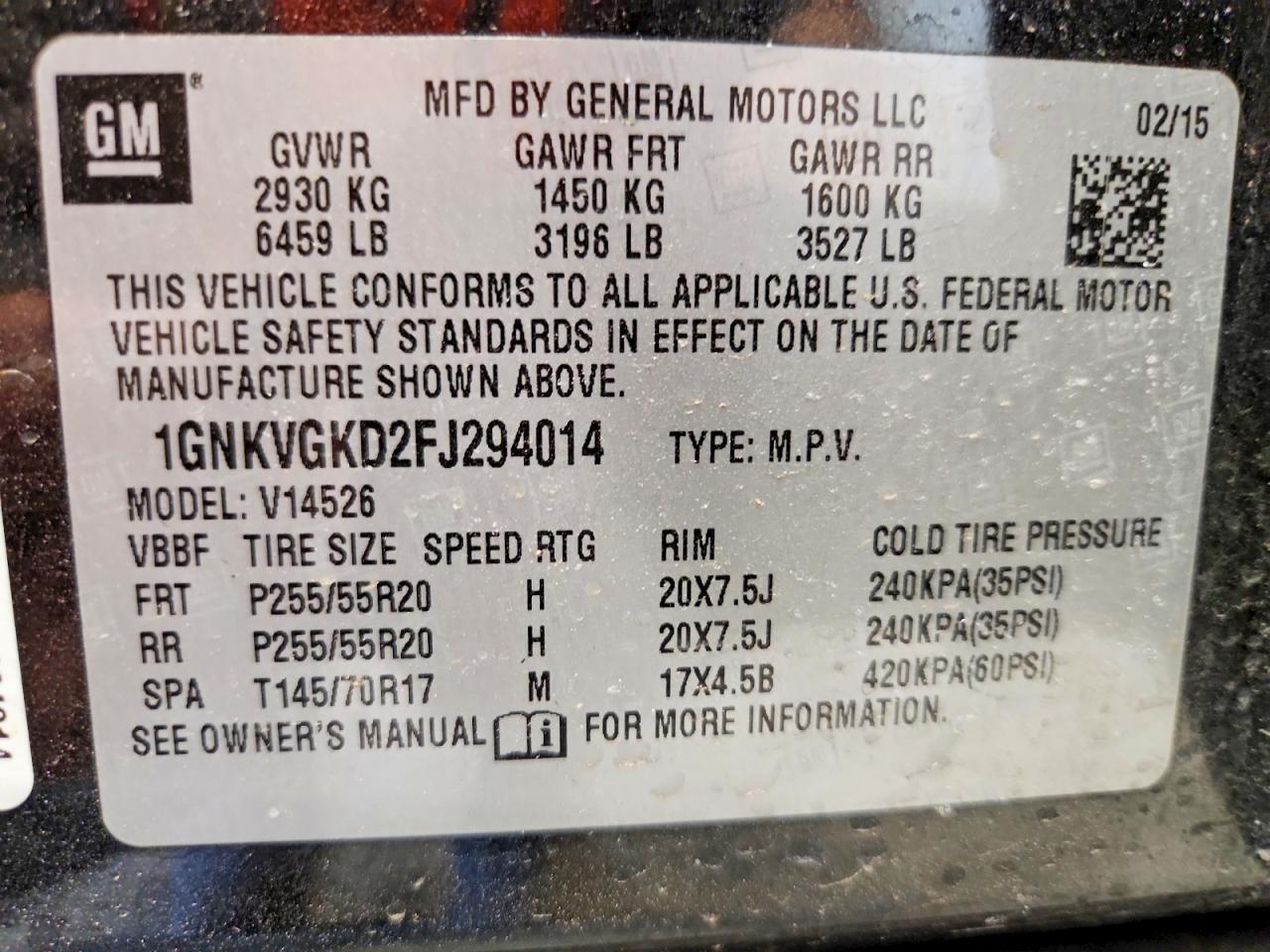 2015 Chevrolet Traverse Lt - zdjęcie 14