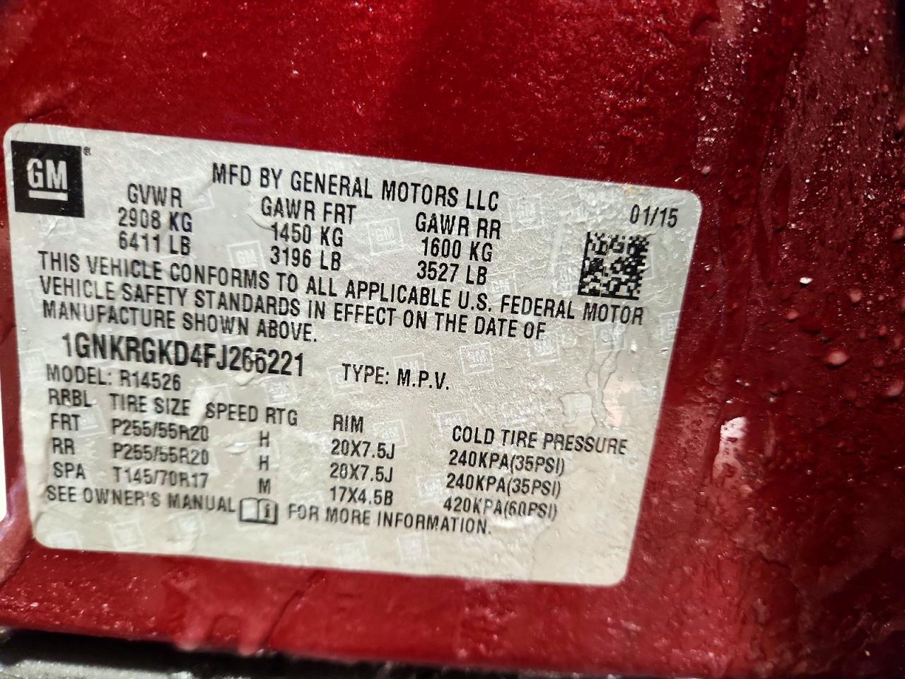 2015 Chevrolet Traverse Lt - zdjęcie 13