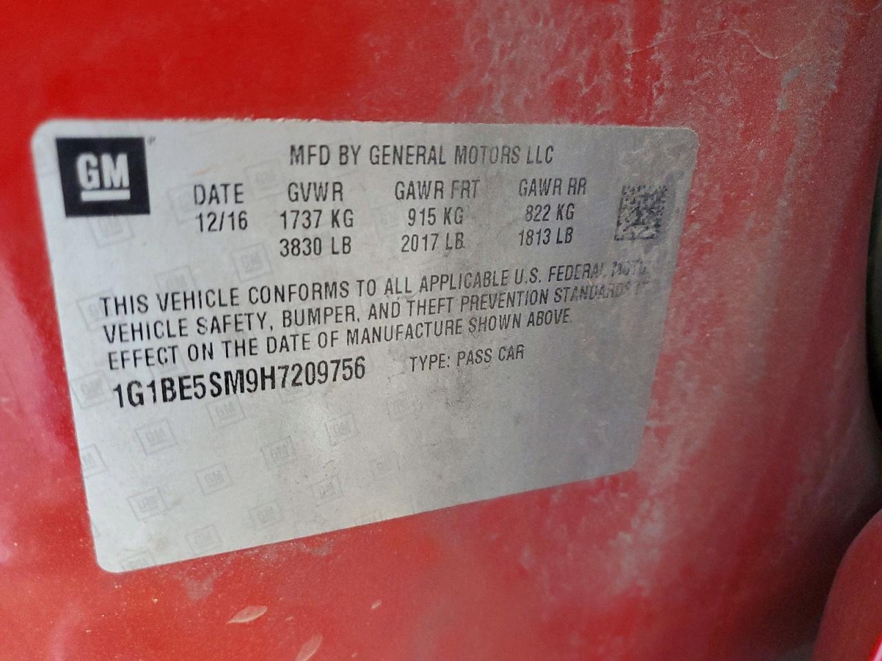 2017 Chevrolet Cruze Lt - zdjęcie 13