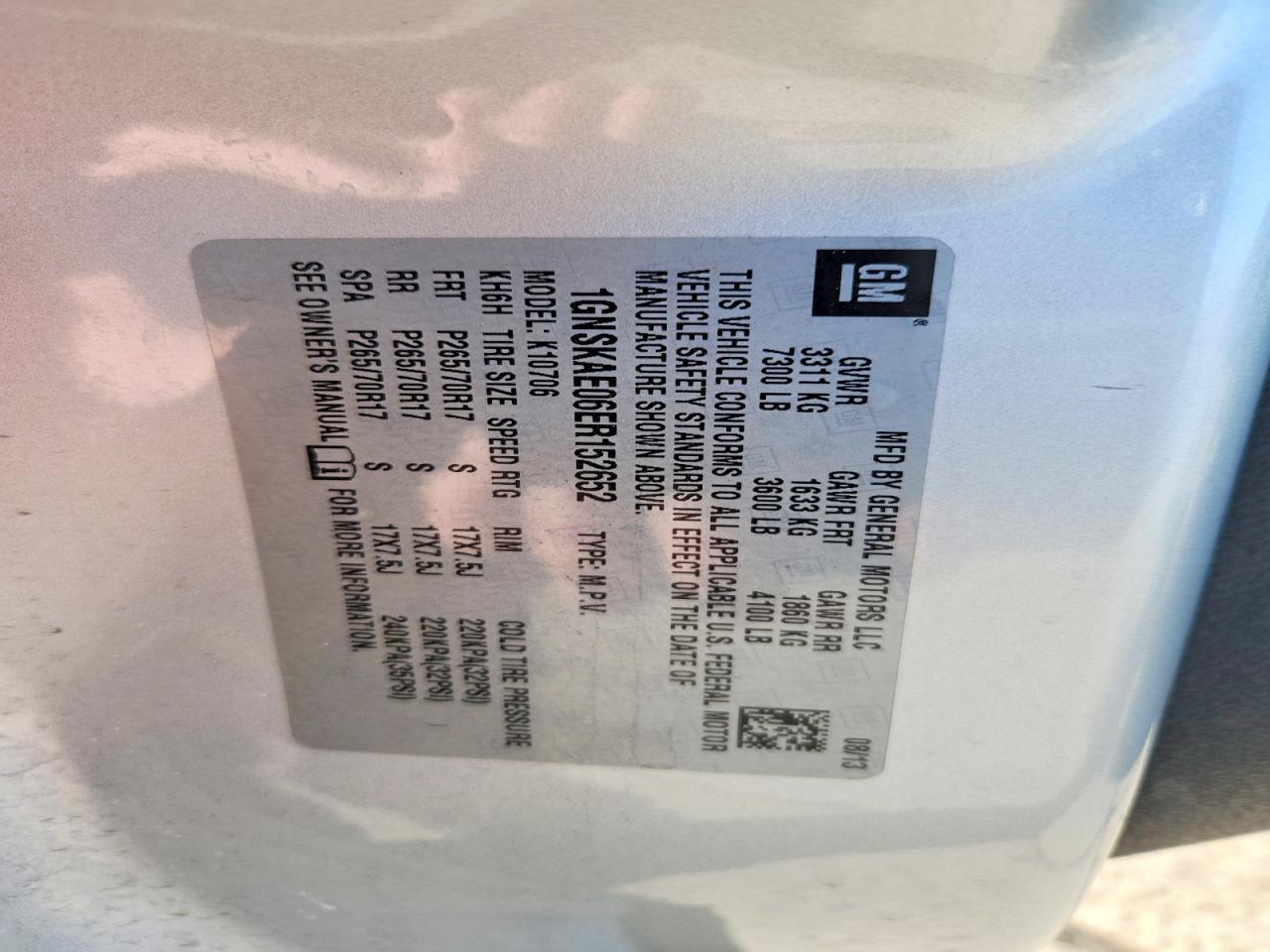 2014 Chevrolet Tahoe K1500 Ls - zdjęcie 13