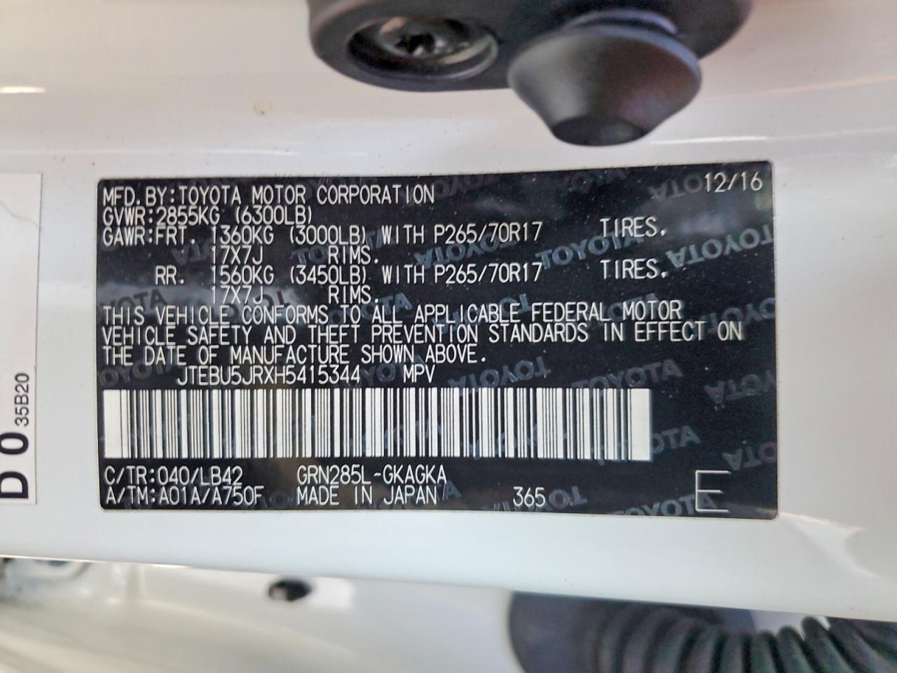 2017 Toyota 4Runner Sr5 Premium - zdjęcie 14