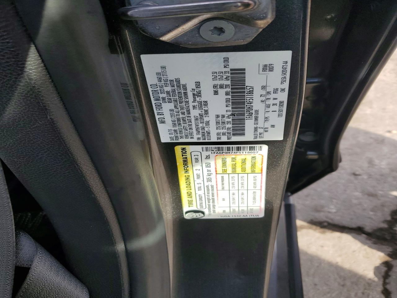 2015 Ford Fusion Se - zdjęcie 12