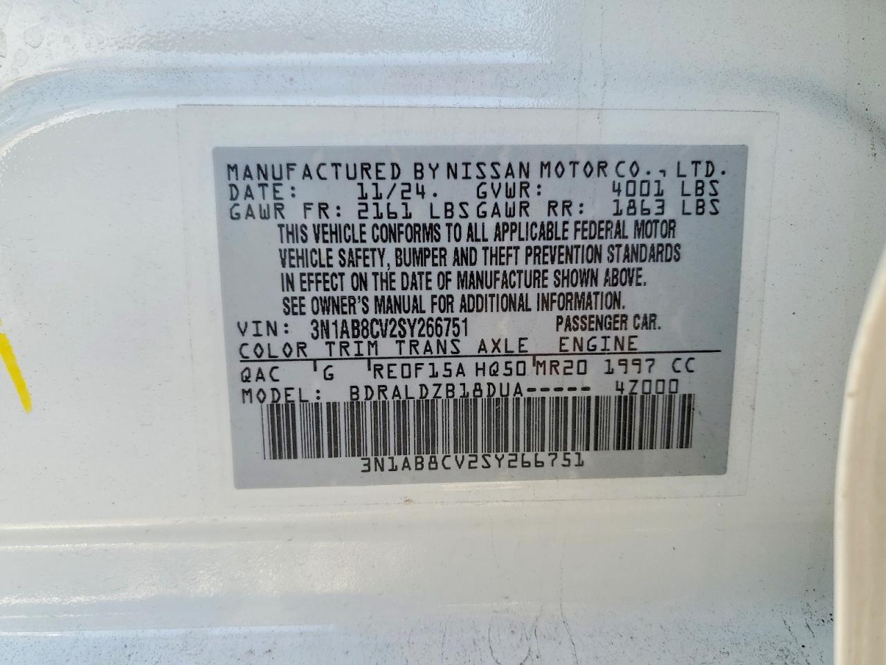 2025 Nissan Sentra Sv - zdjęcie 12