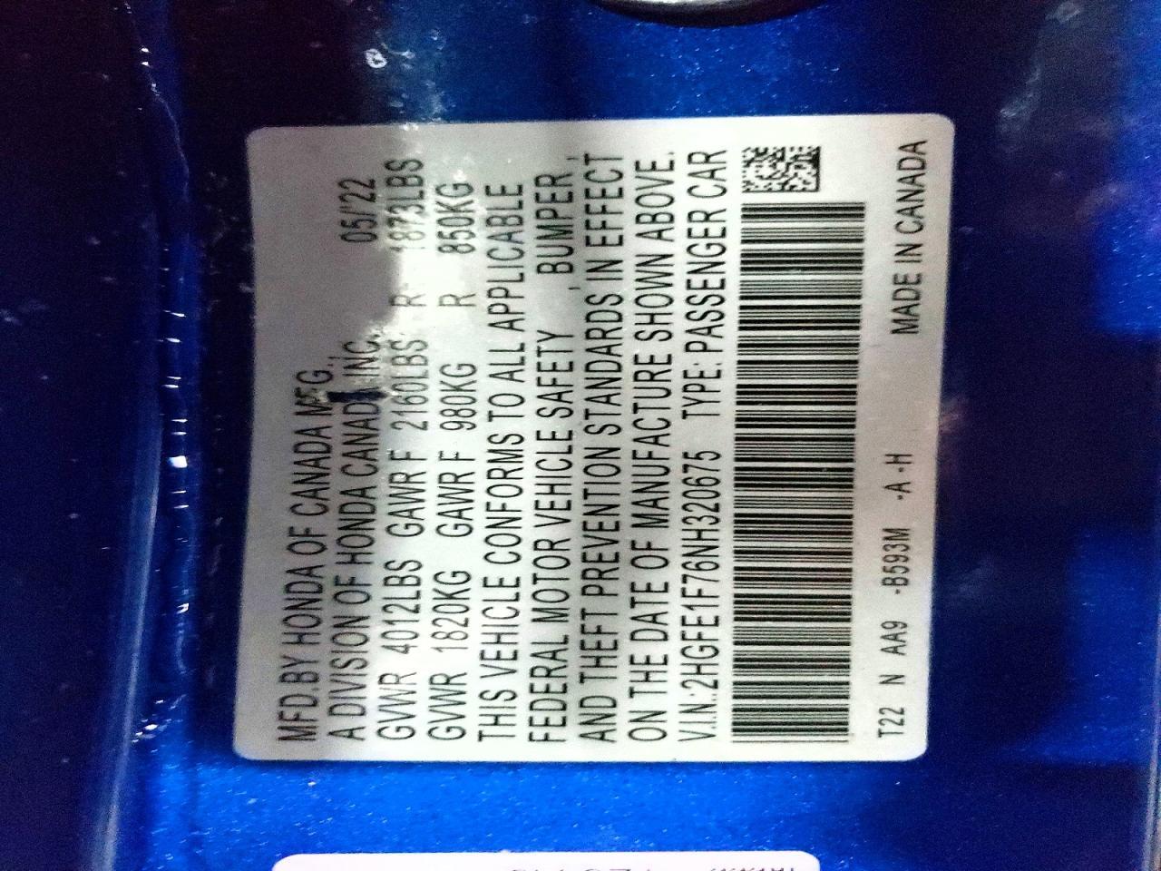 2022 Honda Civic Ex - zdjęcie 12