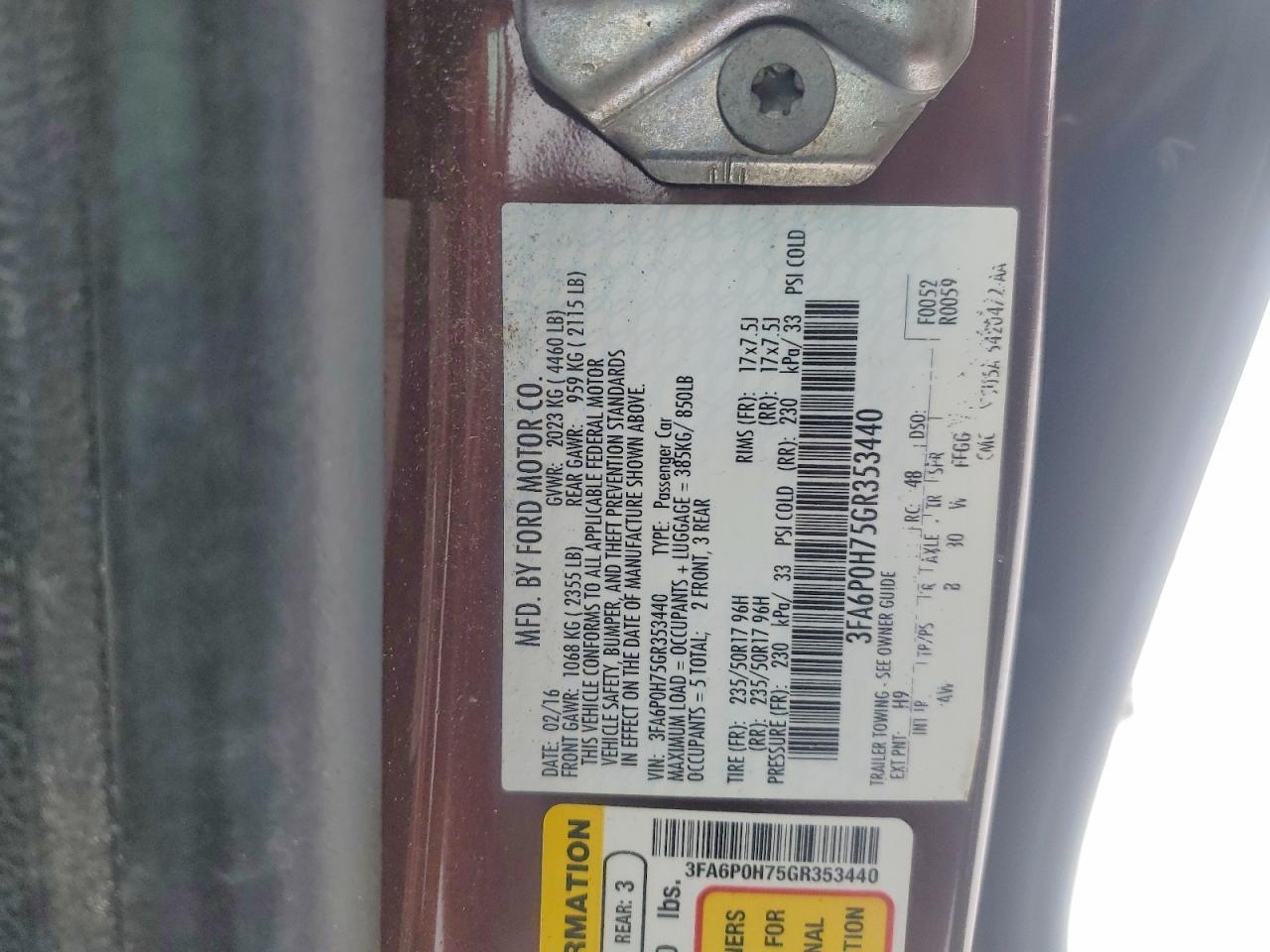 2016 Ford Fusion Se - zdjęcie 12