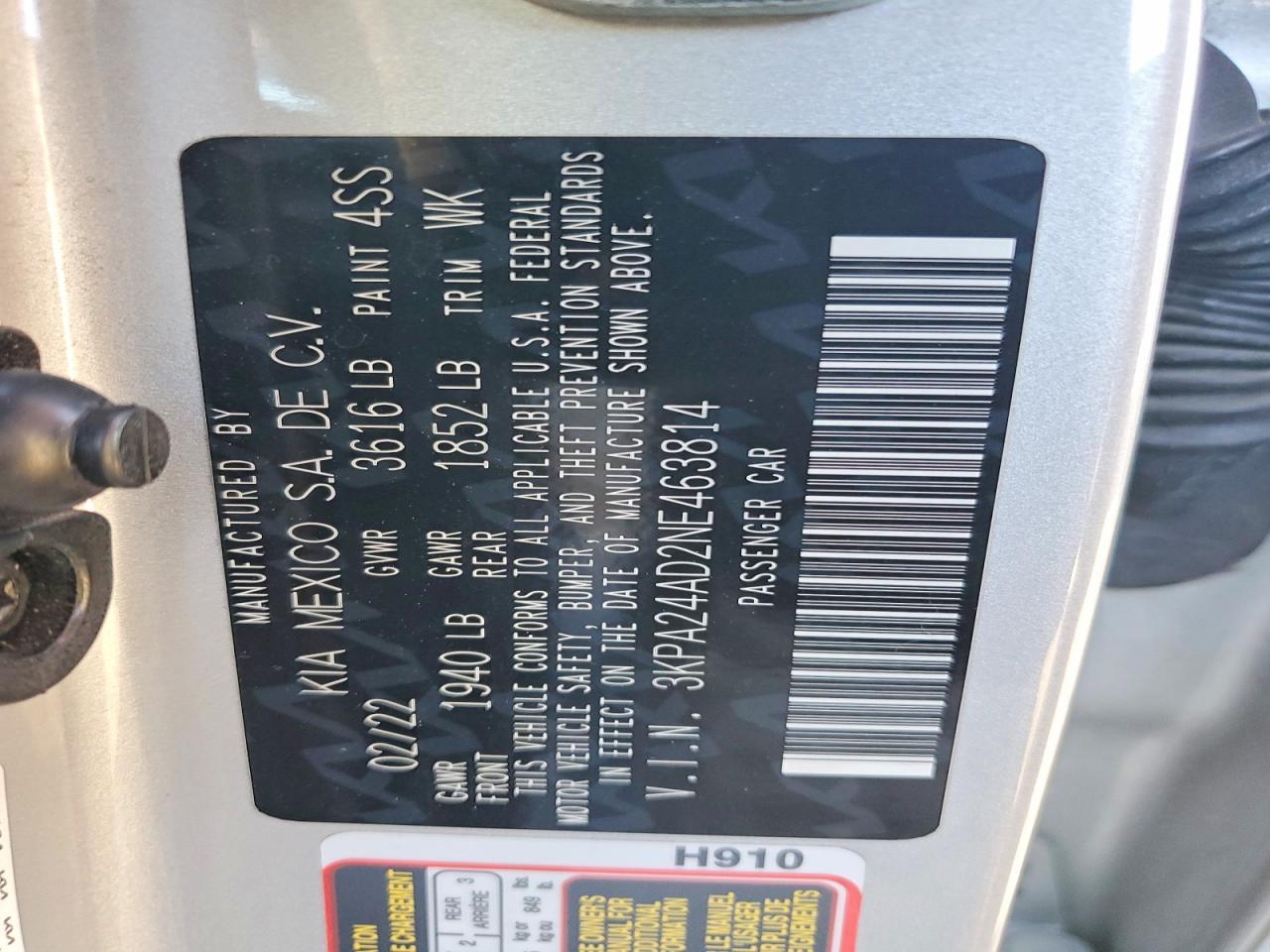 2022 Kia Rio Lx - zdjęcie 12