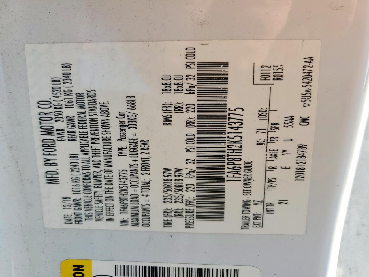 2019 Ford Mustang - zdjęcie 12