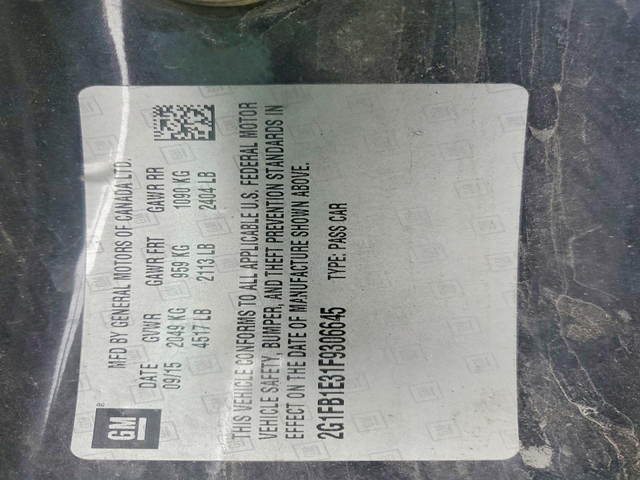 2015 Chevrolet Camaro Ls - zdjęcie 12