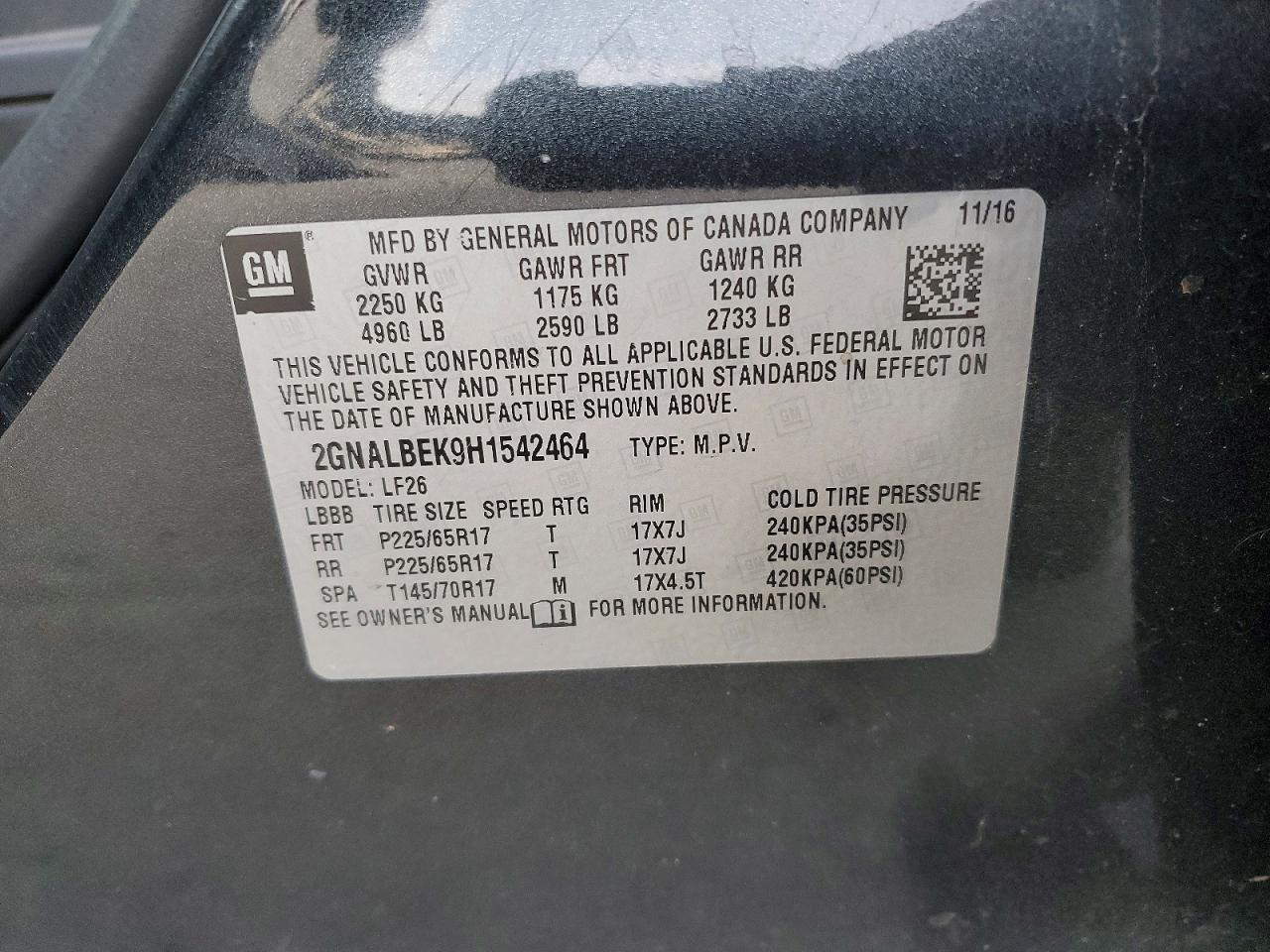 2017 Chevrolet Equinox Ls - zdjęcie 13