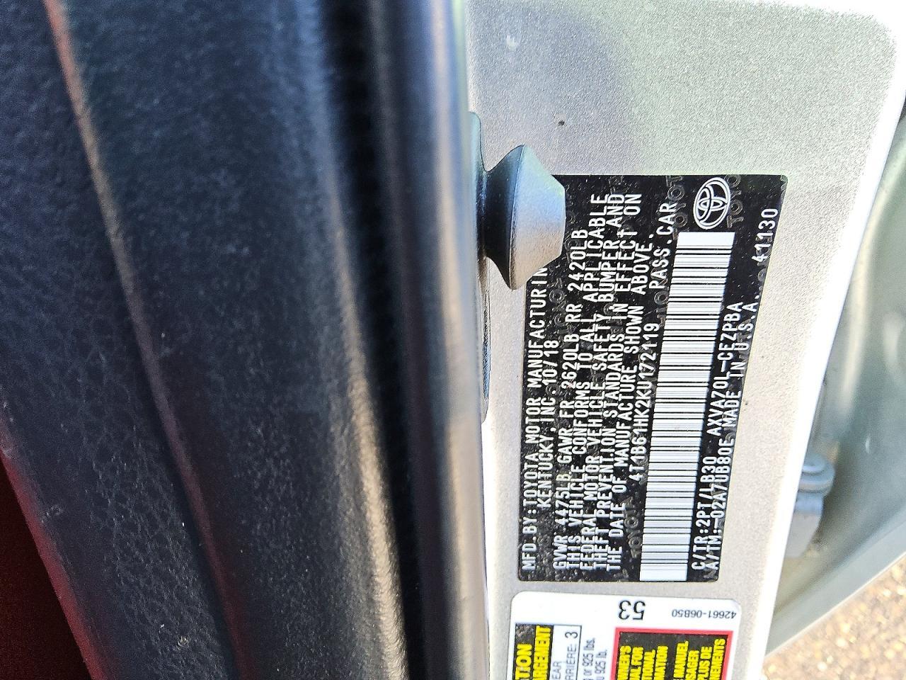 2019 Toyota Camry Xse - zdjęcie 12