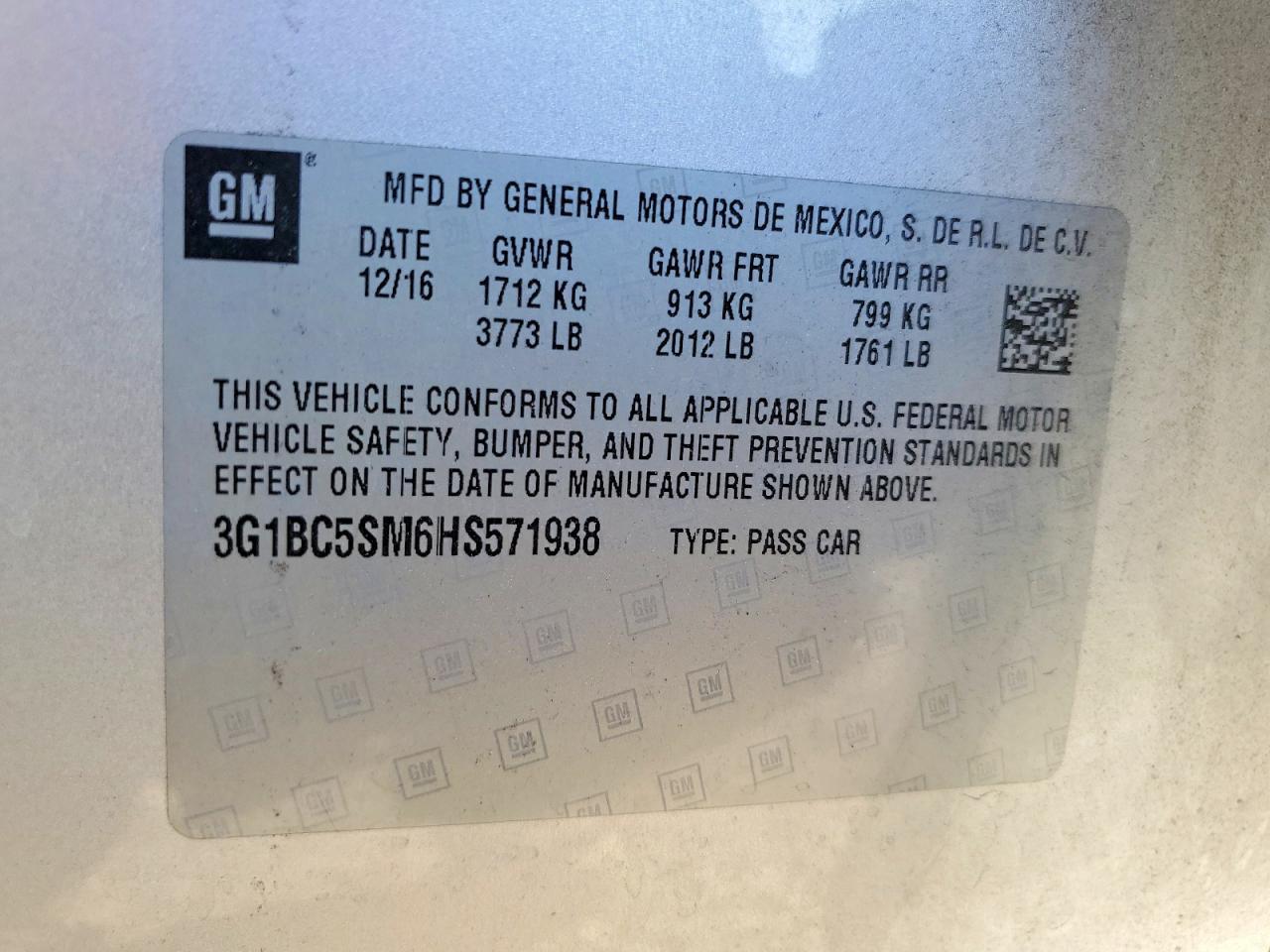 2017 Chevrolet Cruze Ls - zdjęcie 12