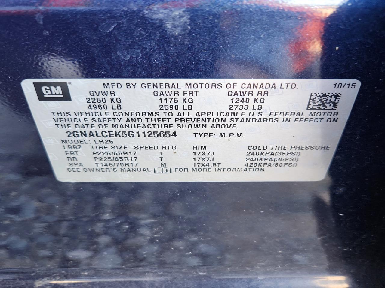 2016 Chevrolet Equinox Lt - zdjęcie 14