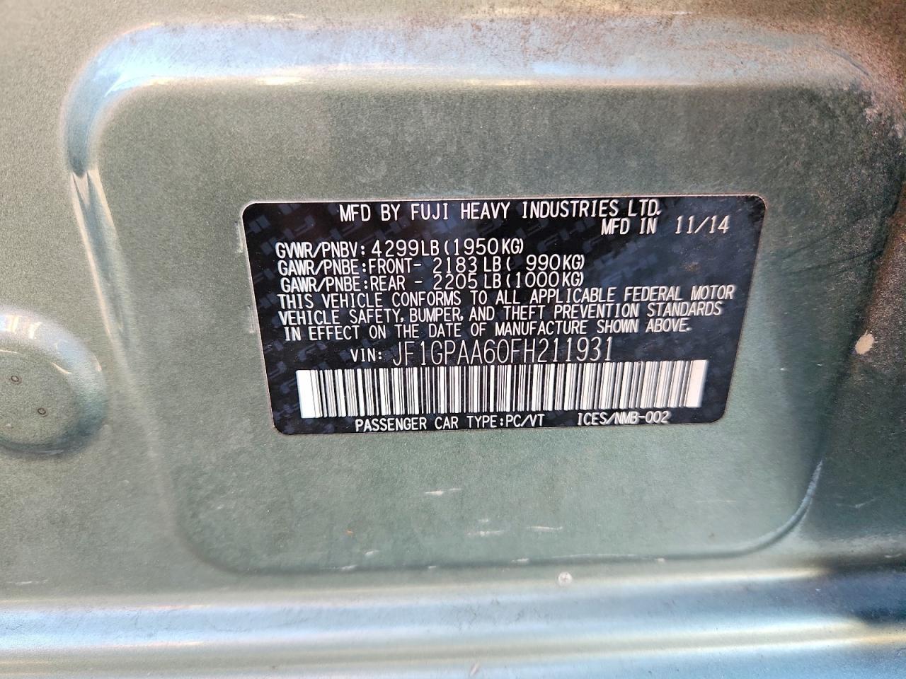 2015 Subaru Impreza - zdjęcie 12