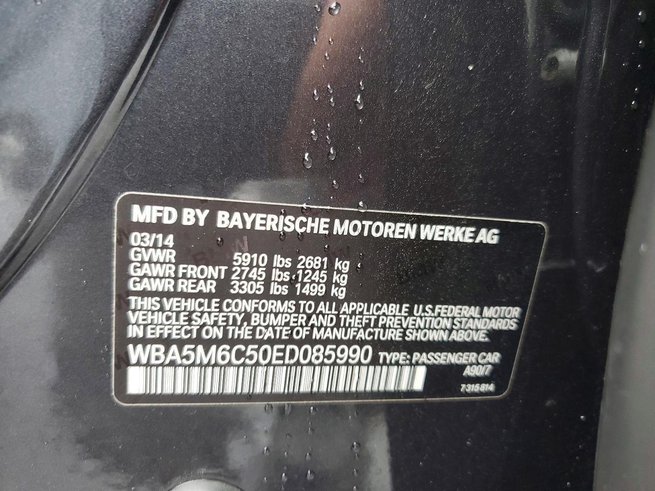 2014 BMW 550 Igt - zdjęcie 12