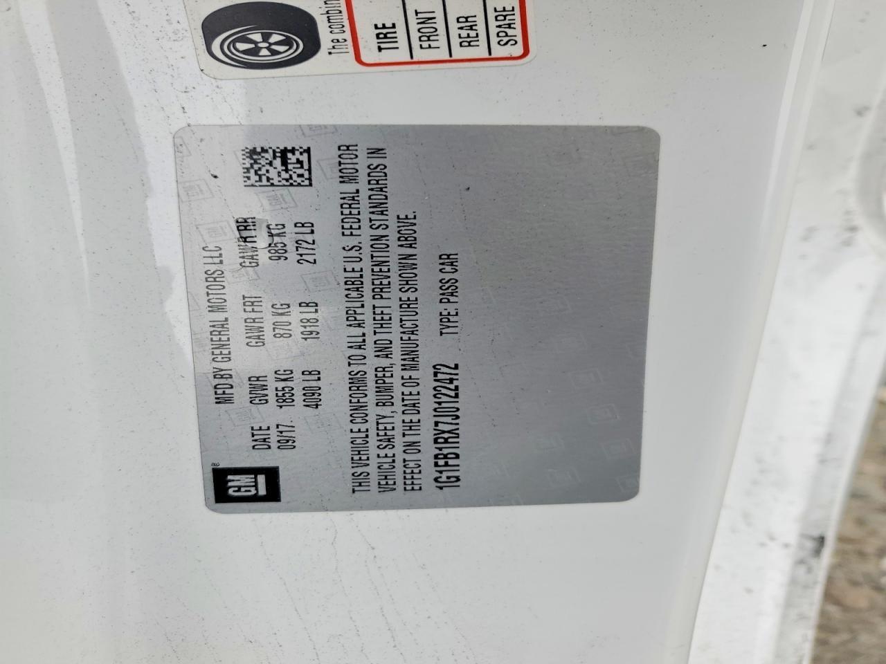 2018 Chevrolet Camaro Lt - zdjęcie 12