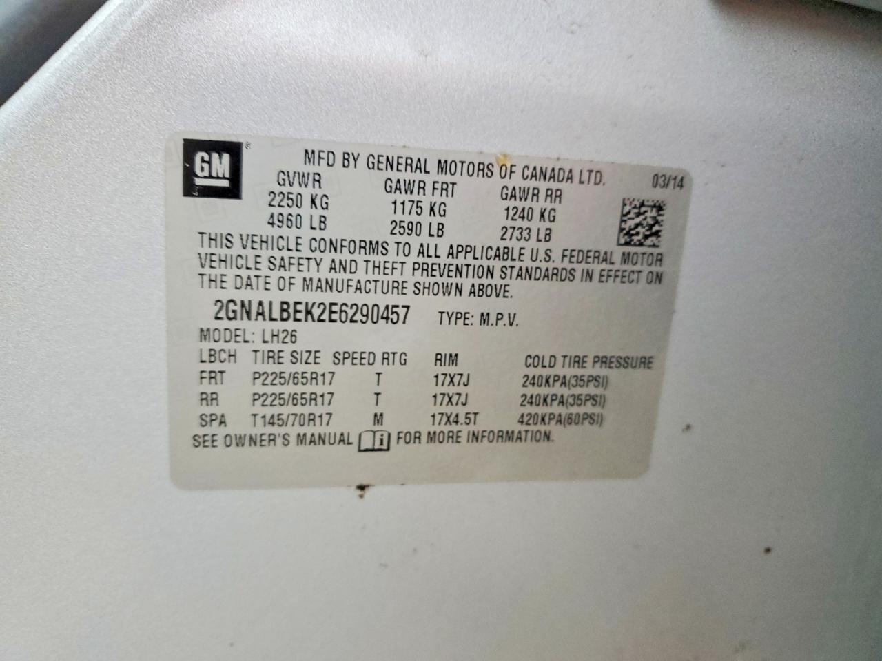 2014 Chevrolet Equinox Lt - zdjęcie 13