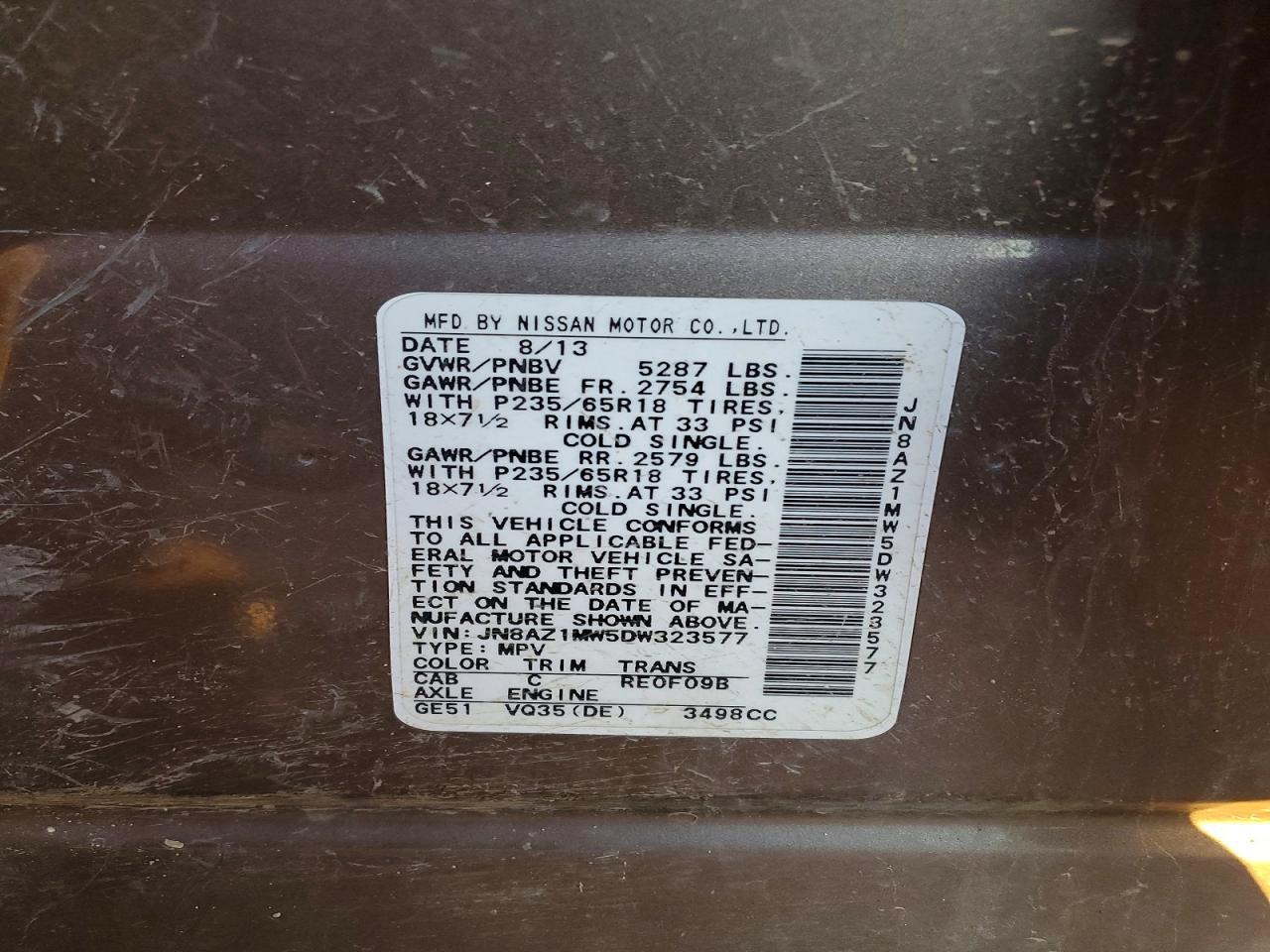 2013 Nissan Murano S - zdjęcie 13