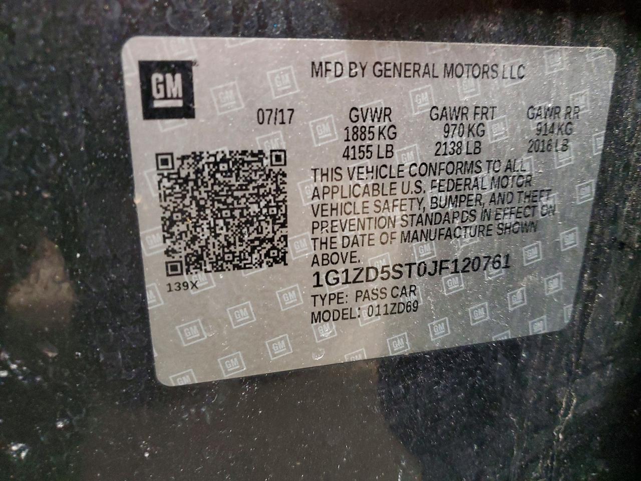 2018 Chevrolet Malibu Lt - zdjęcie 12