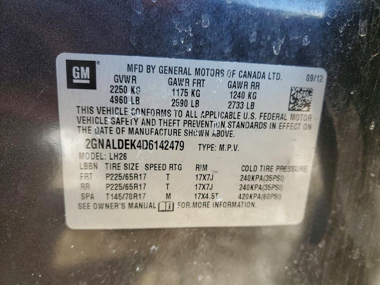 2013 Chevrolet Equinox Lt - zdjęcie 13