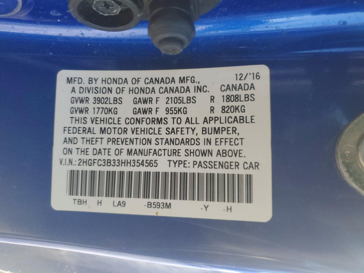 2017 Honda Civic Ex - zdjęcie 12