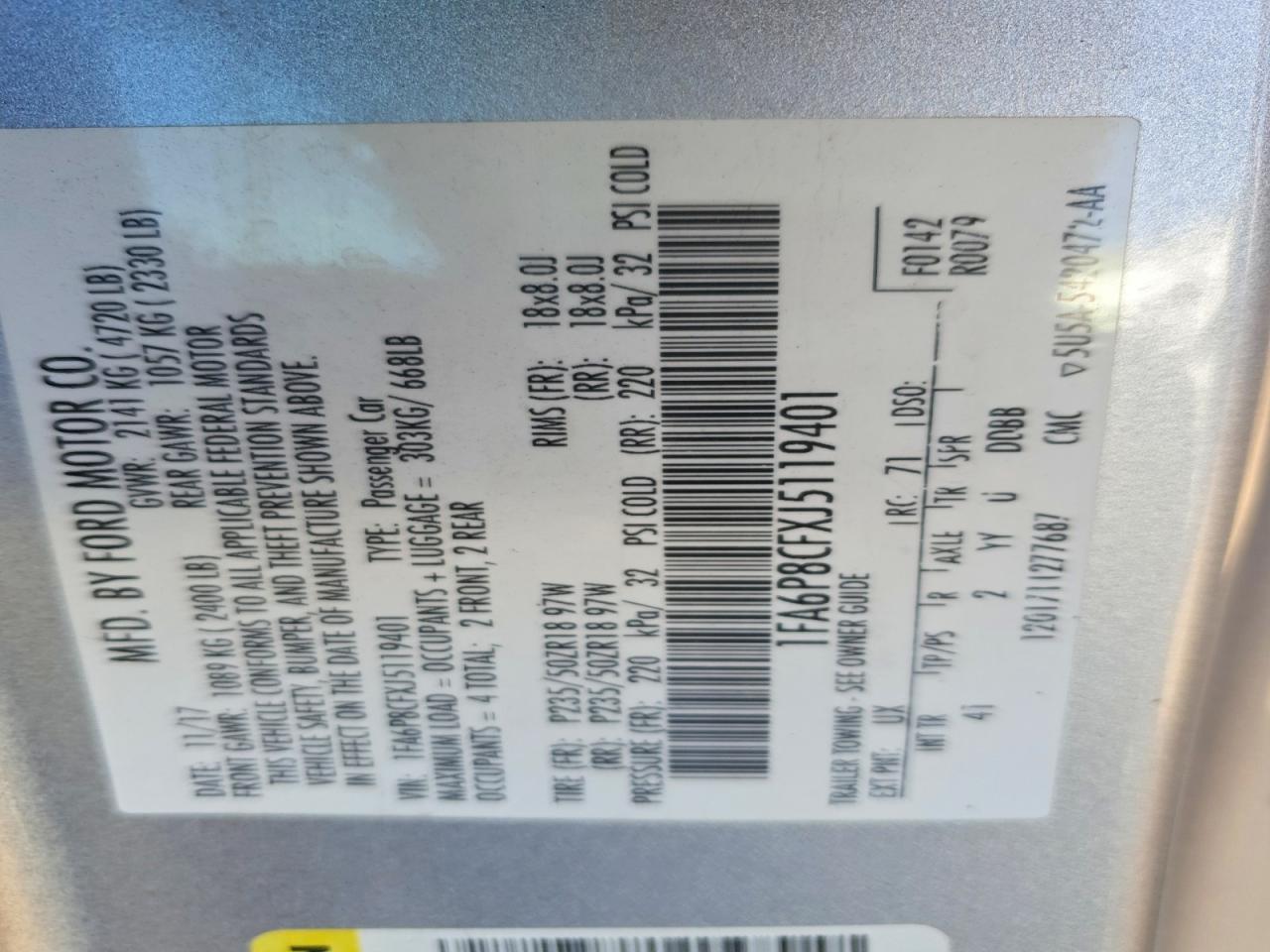 2018 Ford Mustang Gt - zdjęcie 13