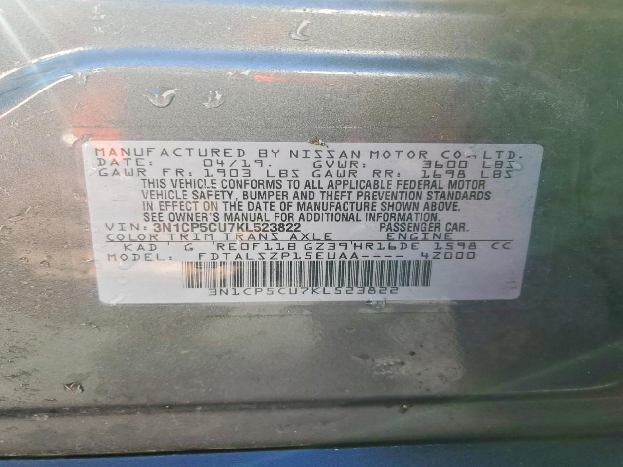 2019 Nissan Kicks S - zdjęcie 12