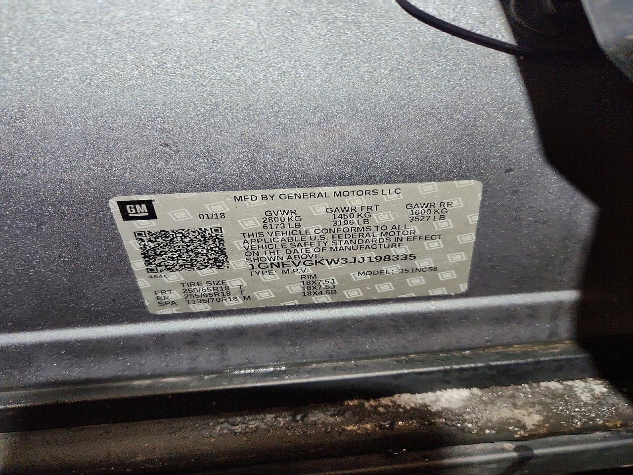 2018 Chevrolet Traverse Lt - zdjęcie 13