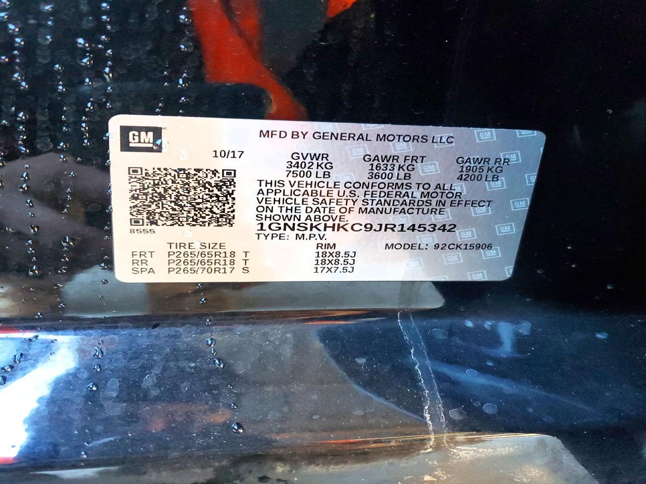 2018 Chevrolet Suburban K1500 Lt - zdjęcie 13