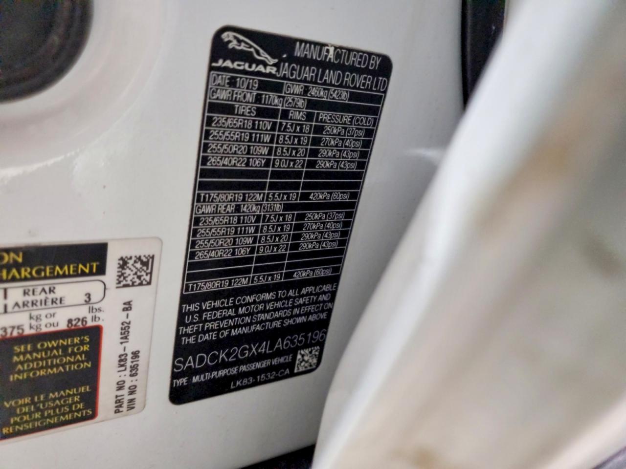 2020 Jaguar F-Pace Prestige - zdjęcie 13