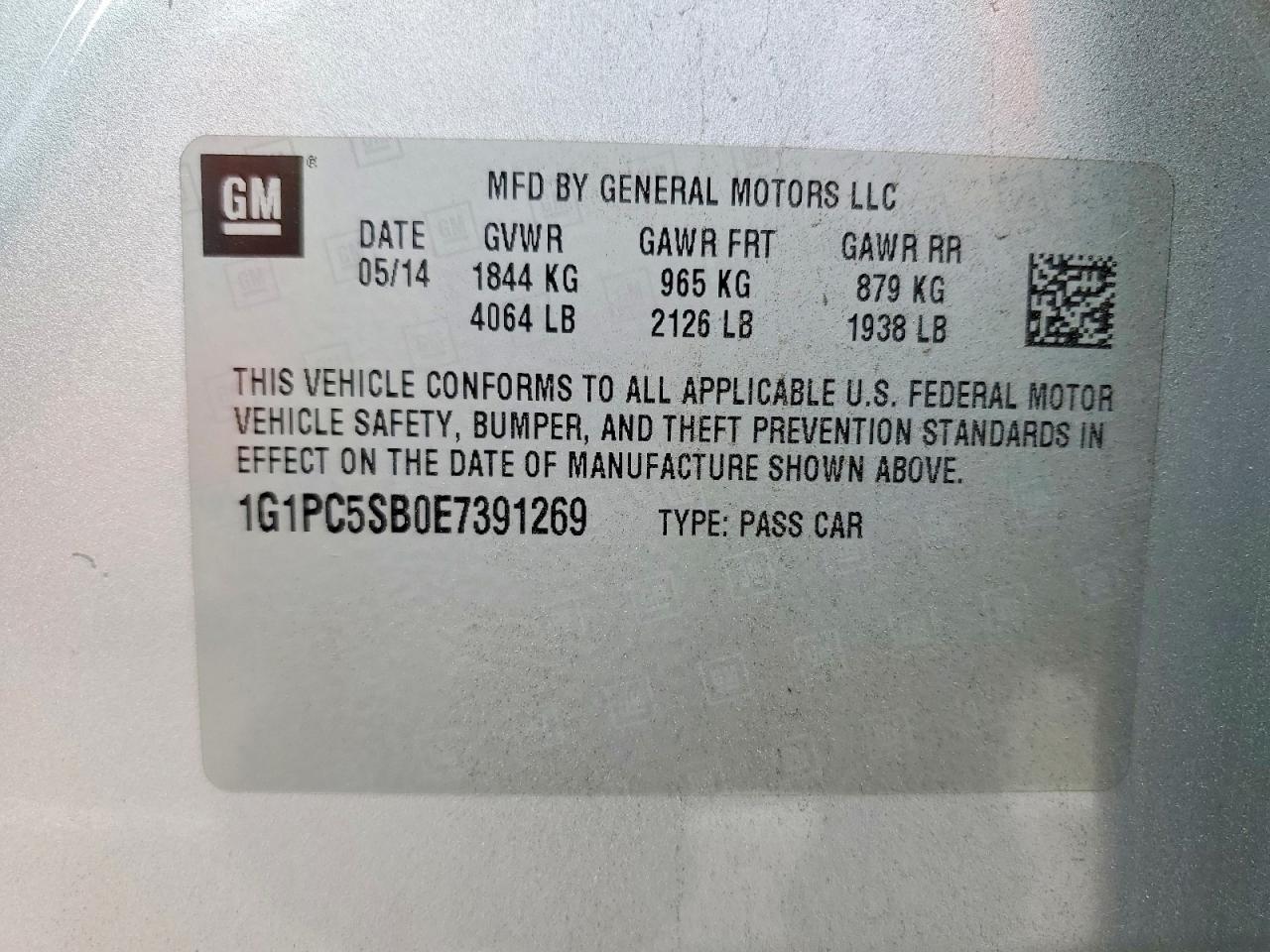 2014 Chevrolet Cruze Lt - zdjęcie 12